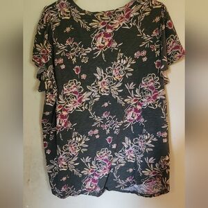 Torrid Pink and Red Relaxed Blouse